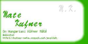 mate kufner business card
